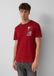 s.Oliver T-shirt met print voor heren, ronde hals, korte mouw, aansluitend, casual, bourgondisch rood, maat S