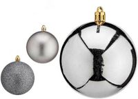 Krist+ Set kerstballen Zilverkleurig PVC 8 x 48 x 8 cm (24 Stuks)