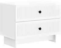 vidaXL Nachtkastje Hoogglans Wit 62 x 34,5 x 47,5 cm Bewerkt hout