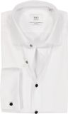 ETERNA slim fit overhemd - twill met dubbele manchet - wit - Strijkvrij - Boordmaat: 43 (EU maat: XL)