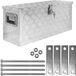 Trucky Aluminium gereedschapskist voor vrachtwagens, model D055, 73 x 23,5 x 32 cm, afsluitbaar, robuust traanplaat, inclusief montageset, voor werkplaats, auto, hobby