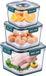 Unyqoos® Organisateur de réfrigérateur, set de 3 pièces, vert/transparent