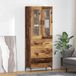 vidaXL Hoge kast, 2 stuks, gerecycled hout, 69,5 x 34 x 180 cm, houtvezel