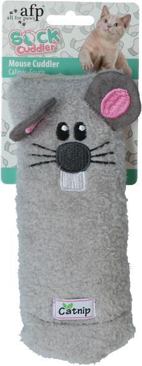 AFP Sock cuddler - Mouse Cuddler Speelgoed voor katten - Kattenspeelgoed - Kattenspeeltjes grijs