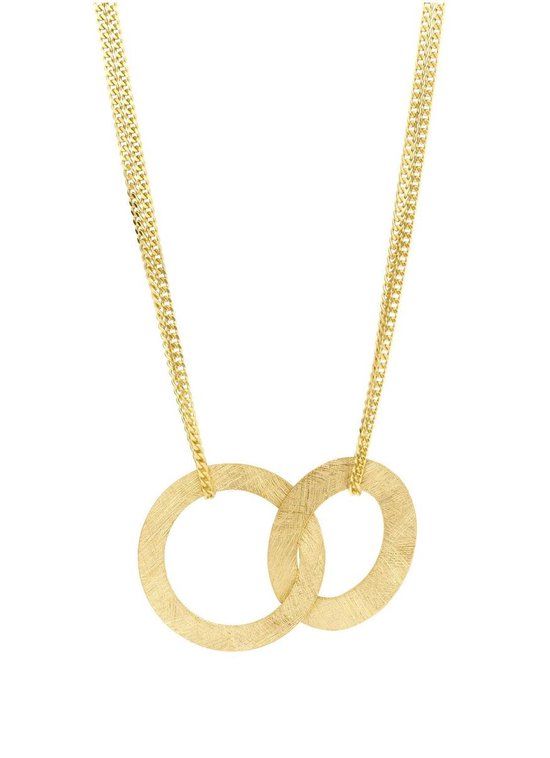 Casa Jewelry Lola S Collier - Zilver Goud Verguld - 43 cm