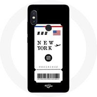 Maniacase Etui voor Xiaomi Redmi Note 5 AI Dual Camera Vliegticket New York