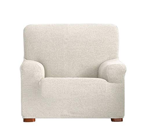 Eysa Dorian elastische sofa plaid 1 stoel, chenille, 00 ecru, 37 x 9 x 29 cm
