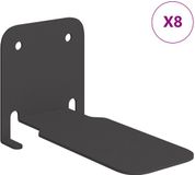 vidaXL Onzichtbare Zwevende Plank 8 st Zwart