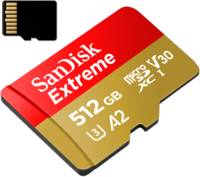 Sandisk Extreme micro SDXC 512GB U3 V30 A2