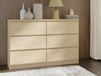 Commode MAJDA 6 tiroirs sonoma