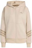 Adidas Future Icons 3 Stripes Sweatshirt Met Rits Beige XS Vrouw