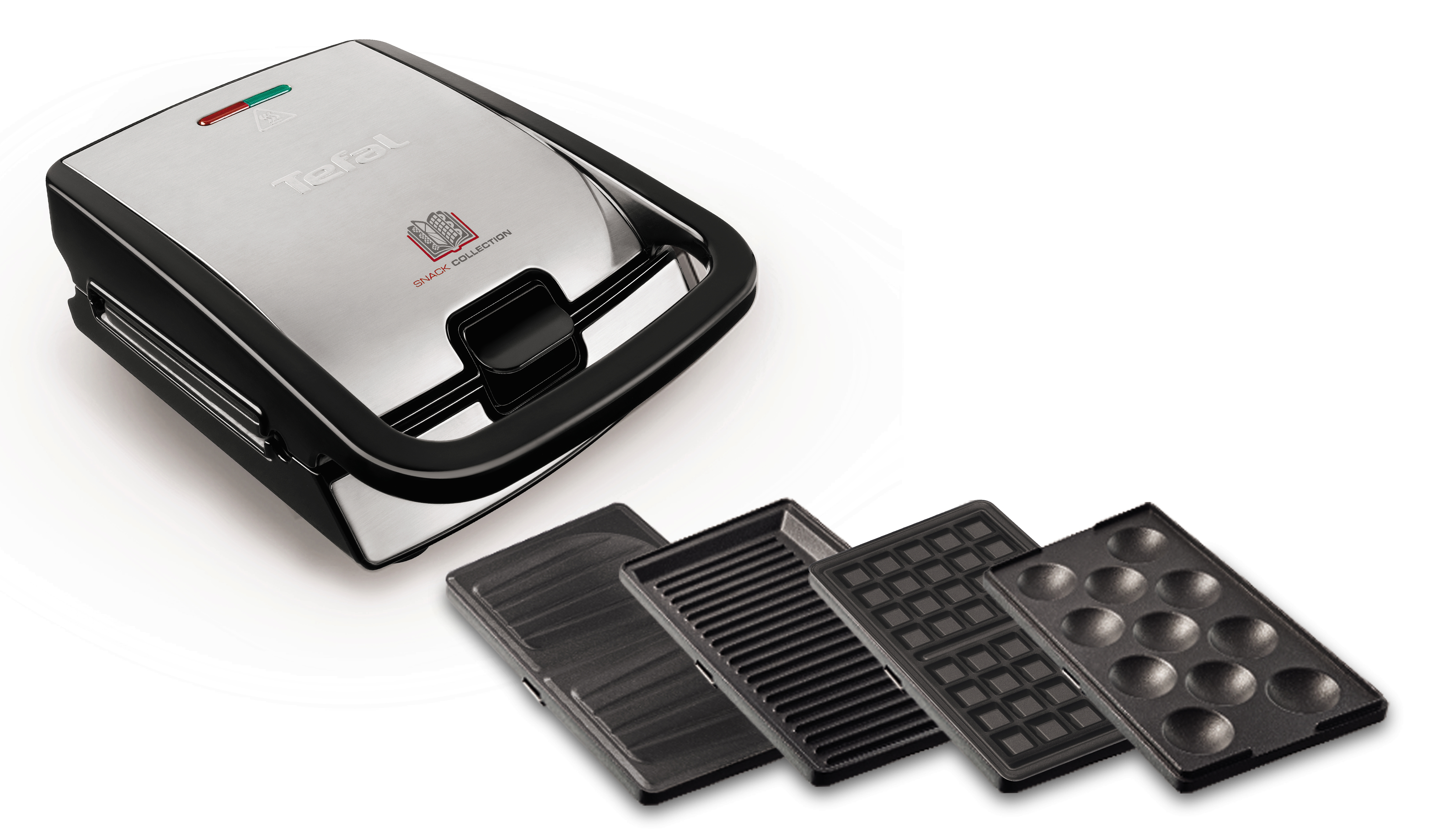 Tefal Snack Collection SW854D - Contactgrill - Tosti ijzer - Anti-aanbaklaag - 4 verschillende platen - RVS