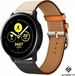 Strap-it Samsung Galaxy Watch 41mm / 42mm Leren Smartwatch Bandje - Wit/Donkerblauw