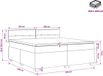 vidaXL Boxspringbed met matras en hoofdbord, blauw, 200 x 200 cm, stof