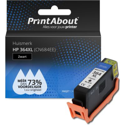 PrintAbout Huismerk HP 364XL (CN684EE) Inktcartridge Zwart Hoge capaciteit