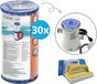 Bestway - Filtres Type I adaptés à la pompe de filtration 58381 - 30 pièces & brosse de nettoyage WAYS