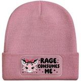 Tierisch - Fun Beanie - Kitsch Kitten Rage Consumes Me Pale Pink Beanie - roze