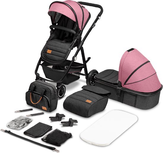 Lionelo Amber 2 in 1 Combi Kinderwagen Roze Roze