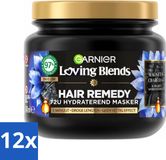 Garnier Loving Blends Magnetic Charcoal Haarmasker - 12 x 340 ml