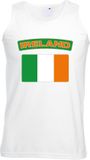 Bellatio Decorations Ierland singlet shirt/ tanktop met Ierse vlag wit heren M