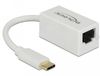 Delock USB-C naar RJ45 Gigabit Ethernet LAN adapter - Wit