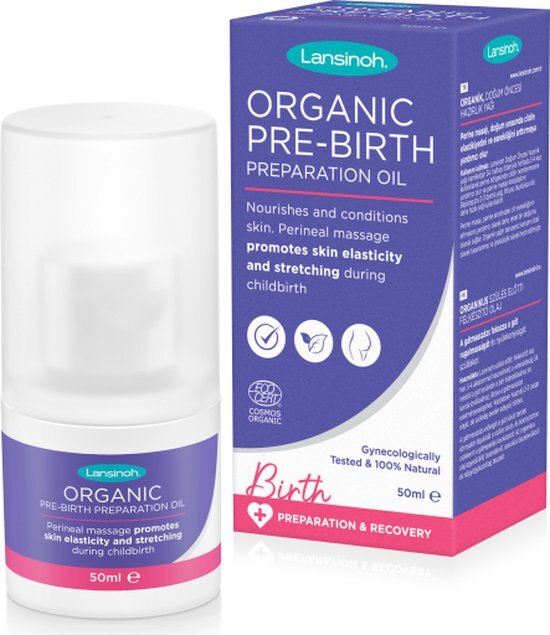 Lansinoh&#174; Organic Pre-Birth Preparation Oil – 50ml - zwangerschapsolie - perineum olie