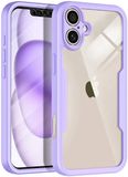 Techsuit Hoesje geschikt voor Apple iPhone 17 - ColorVerse 360 Case met Screenprotector - Paars
