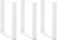vidaXL Eettafelpoten U-vormig 3 stuks Wit Staal 70x(72-73) cm