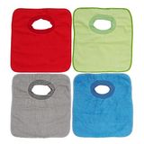 Ti TIN Slabbetje, Waterdicht, 32 x 36 cm, 90% Katoen, 10% Polyester, Effen (Rood, Oranje, Blauw)