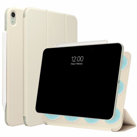 imoshion Magnetic Bookcase voor de Apple iPad 11 (2025) 11 inch A16 / iPad 10 (2022) 10.9 inch - Beige