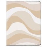 Selencia Paspoorthouder - Kunstleer - Desert Waves Beige