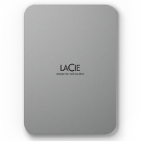 Seagate Lacie Mobile Drive - 1TB External Hard Drive - USB-C 3.2 Gen 1 (3.1 Gen 1) - Silver