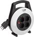 Brennenstuhl 1092235 Vario Line kabelhaspel, 5 m, met 4 stopcontacten volgens Italiaanse standaard en Schuko, 10/16 A, zwart, blauw, lichtgrijs, grijs