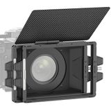 NEEWER Mini Matte Box met twee 10 x 14,4 cm filterbakken, 4 ronde lensadapters, koolstofvezel topvlag