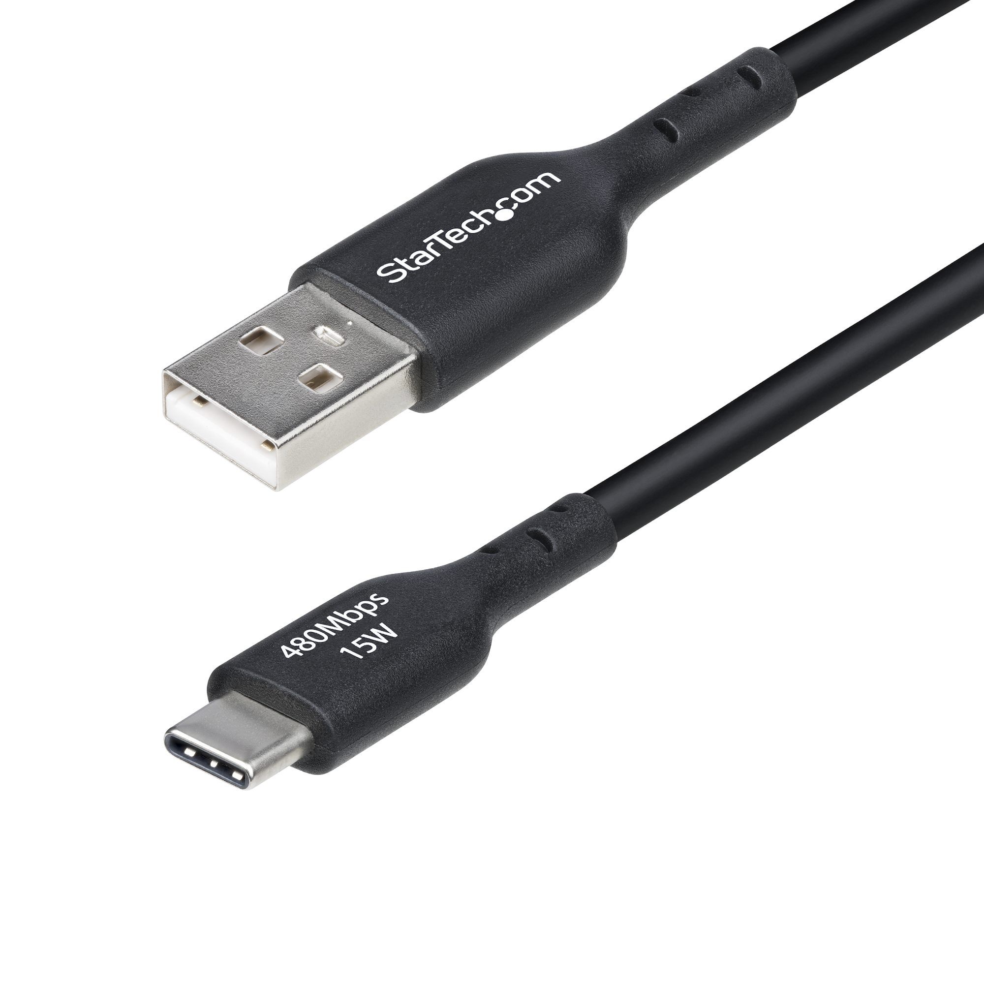 StarTech.com 3m USB-A naar USB-C Laadkabel, Zwart