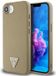 GUESS Grained Triangle Serie - MagSafe Hoesje - iPhone 16e - Bruin