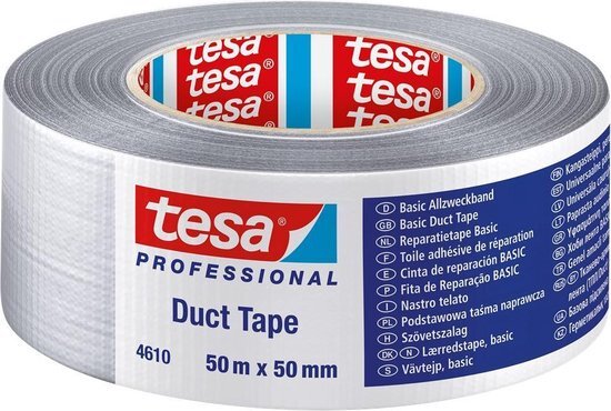 tesa 4610 Basic duct tape zilver mat 50mm x 50mtr