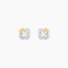 Boucles d'oreilles puces or jaune argent blanc oxyde de zirconium