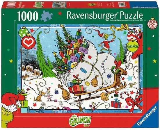 Ravensburger legpuzzel The Grinch 1000 stukjes film puzzel