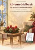 Advents-Malbuch für Senioren und Erwachsene: 24 gemütliche Motive mit kurzen Adventsgeschichten