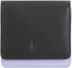 DuDu Flores Portemonnee Leer 10 cm - Dames - Staand formaat - black-lavander