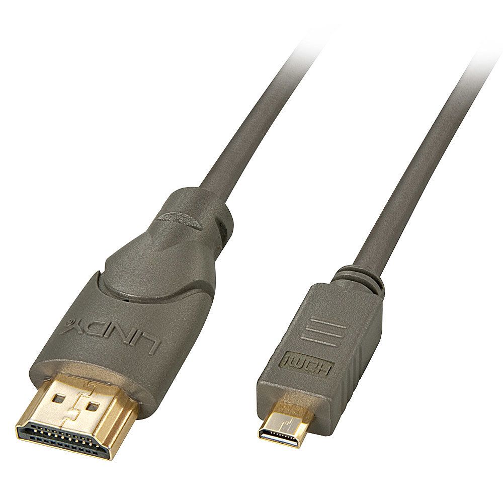 Lindy 41353 HDMI to Micro HDMI Cable - 2m - Black/Gold