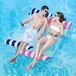 Bol Hamac d'eau pour piscine et mer - 2 coussins d'air - Lit de plage gonflable 4-en-1 avec pompe à air Hamac d'eau