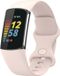 Strap-it Siliconen Smartwatch bandje - Lichtroze - Maat L - Geschikt voor Fitbit Charge 5 / Charge 6