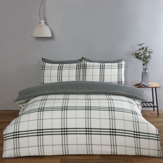 Rapport Home Harris dekbedovertrek set - Grijs - Microvezel - Lits-jumeaux - 230x220 cm
