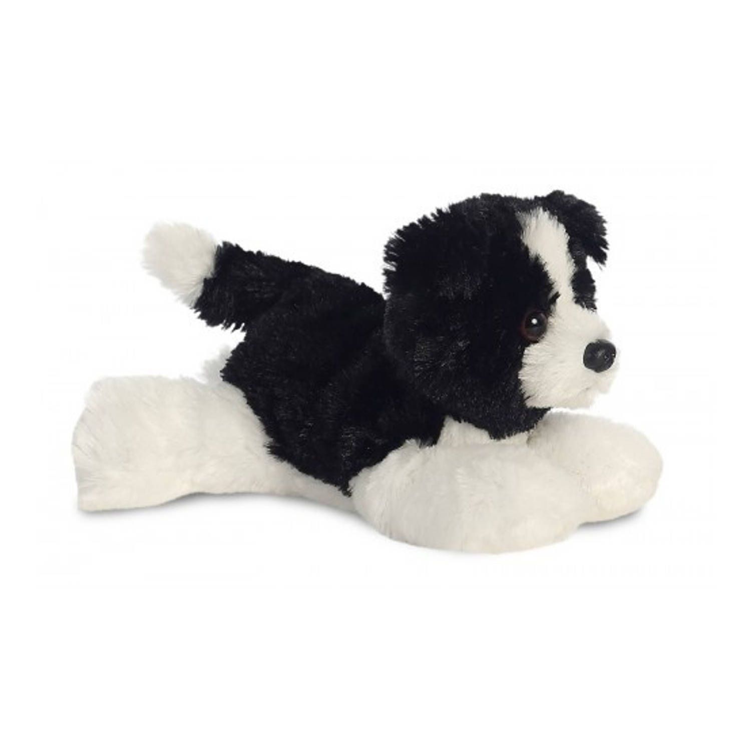 Aurora Knuffel Mini Flopsie Cami Border Collie 20,5 Cm - Zwart/Wit