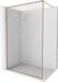 Mexen Kioto-XF paroi de douche Walk-in avec cadre 140 x 202 cm, verre transparent 10 mm, cuivre brossé