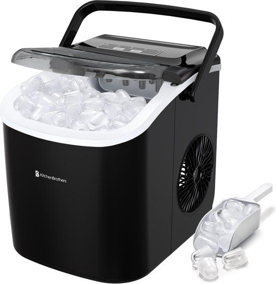 KitchenBrothers IJsblokjesmachine - Zwart