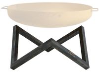 BBQ-Toro Cadre en acier au carbone pour brasero Ø 70 cm | Forme en V | Aspect rouille antique