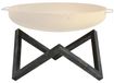 BBQ-Toro Cadre en acier au carbone pour brasero Ø 70 cm | Forme en V | Aspect rouille antique